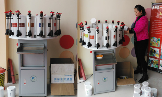 內外牆乳膠漆半自動調色機