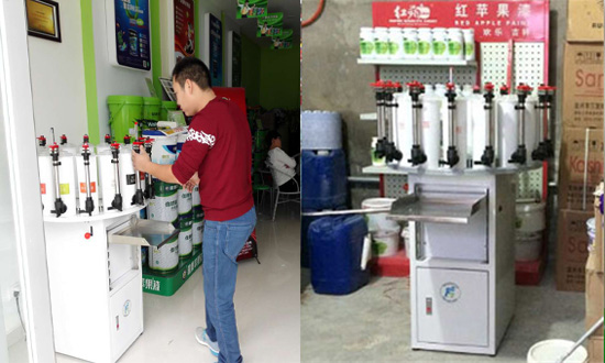 水性(xìng)乳膠漆半自動調色設備 水性乳膠漆半自動調色(sè)設備(bèi)